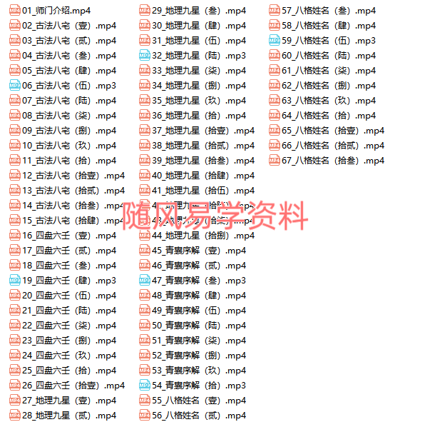 弘易《正易师门81000弟子班》5门课67集视频