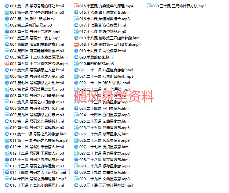乾坤神数课音频合集