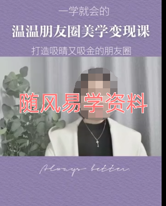 温温  吸金朋友圈美学变现营11集视频